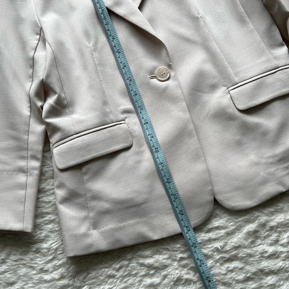 Cream White Blazer Sz S - Picture 4 of 8